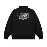 Maison Margiela Hoodie Fleece-Lined Thickened polo Long Sleeve Sweatshirt Base Shirt Jacket Top Fashion Unisex Sports Casual Loose Fit Versatile New Autumn Winter Collection