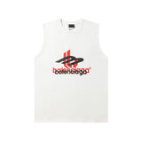 Balenciaga T-shirt Front and Back Tape Printing Overlapping Letter Printing logo Sleeveless Short Sleeve Sleeveless Vest25ss New Pure Cotton Unisex Base Shirt T T-shirt OS Loose Fit Half Sleeve T-Shirt