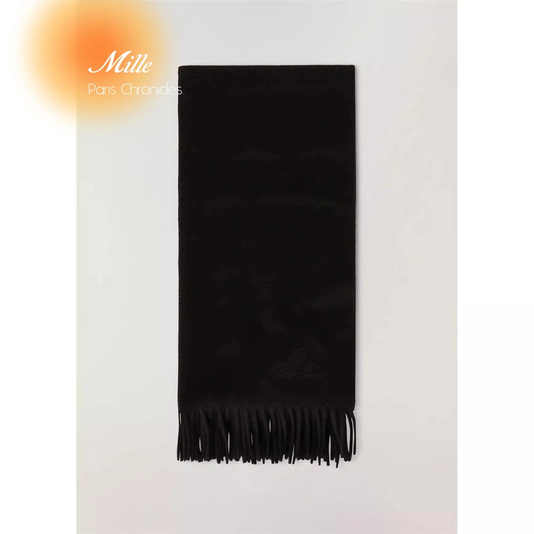 Dior Scarf Autumn and Winter Old Money Style Cashmere Tassel Scarf Women's Neck Warmer All-Matching