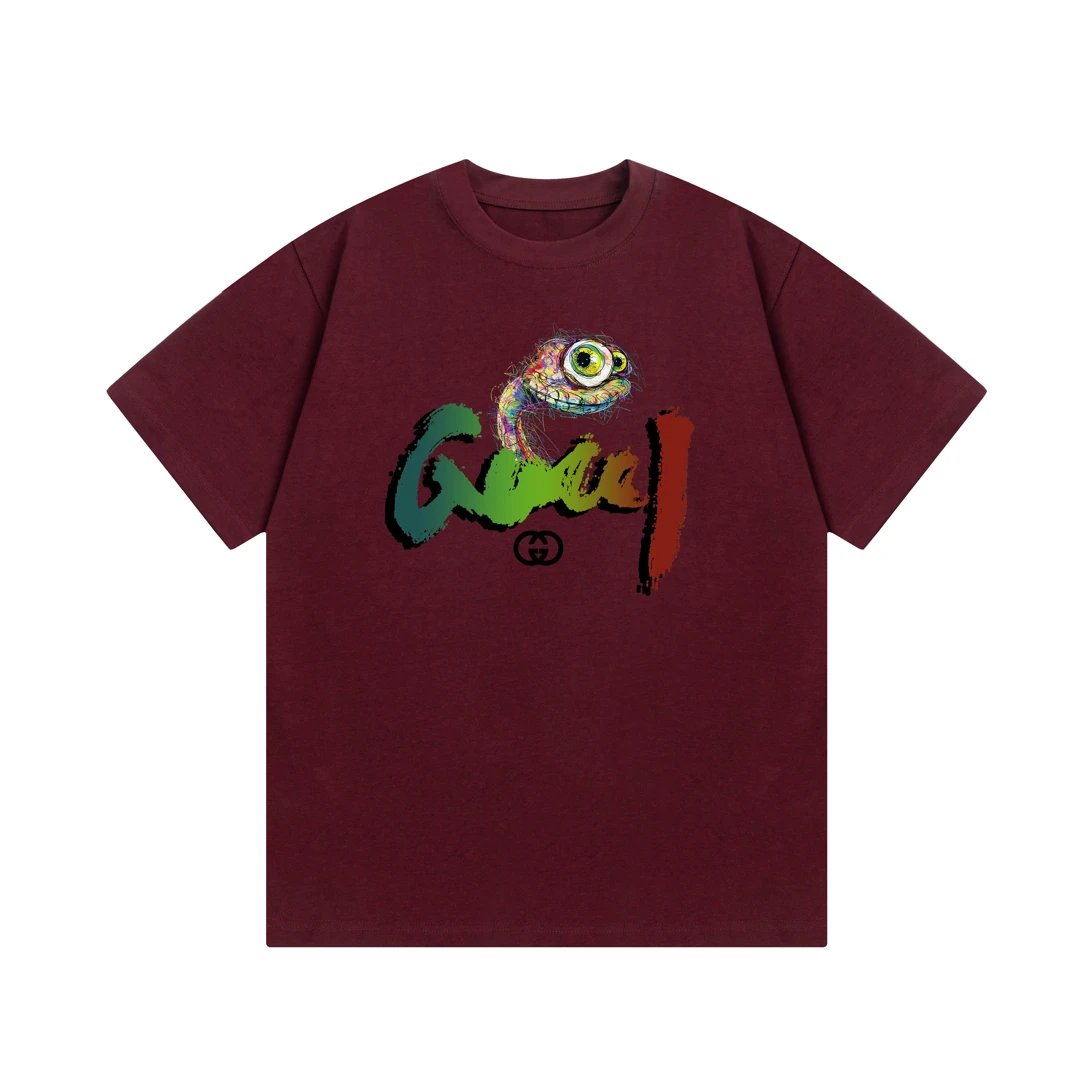 Gucci T-shirt Year of the Snake Limited Edition Letter Print logo round Neck Short Sleeve25ss New pure cotton T Unisex T-Shirt OS Loose Fit Base Shirt Top Half Sleeve T-Shirt