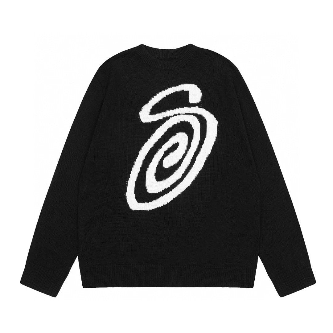 Stussy Sweater Top Version Mosquito-Repellent Incense Counter Same Style Men's and Women's Autumn and Winter New round Neck Cashmere Sweater Sweater Trendy Sweater