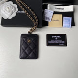 Chanel Wallet Top version 【Spot Sale】Small2022New Chain Work Card Card Holder Listing Bag Coin Purse Card Holder Original Cowhide Sheepskin Bag Halter Chain Bag Small Bag