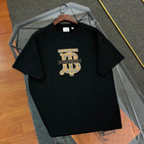 Burberry T-shirt 2025Spring and Summer New Embroidery logo round Neck Short Sleeve T Unisex T-Shirt