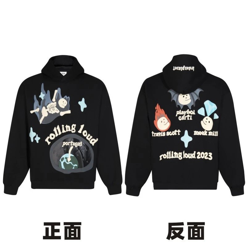 Broken Planet Market Hoodie American Fashion Brand Hip Hop Letters Printing plus Velvet Couple Models All-Match Hoodie-CY