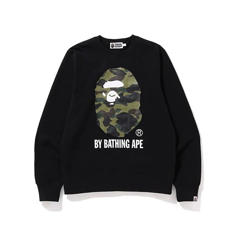 Bape Hoodie Top Version Printing Men's and Women's Same Style Casual Pullover Long Sleeve round Neck Top