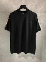 Burberry T-shirt Front Body Webbing logo round Neck Short Sleeve25ss New pure cotton T Unisex T-Shirt OS Drop Shoulder Loose Fit Base Shirt Top T-Shirt Short Sleeve