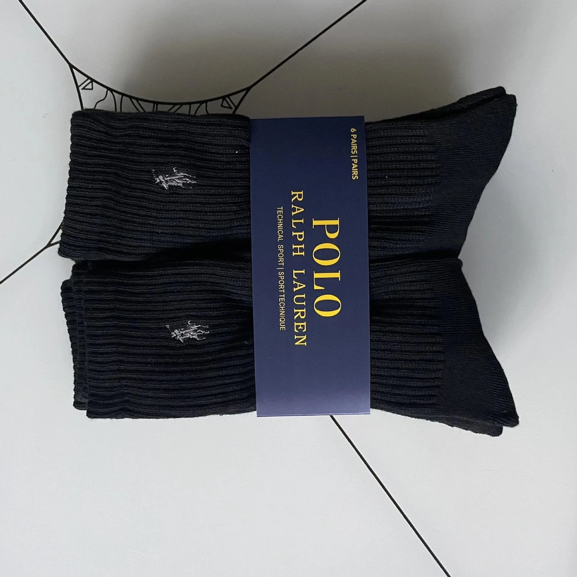 Ralph Lauren Sock Embroidered Socks Towel Bottom Classic Long Tube Casual Socks