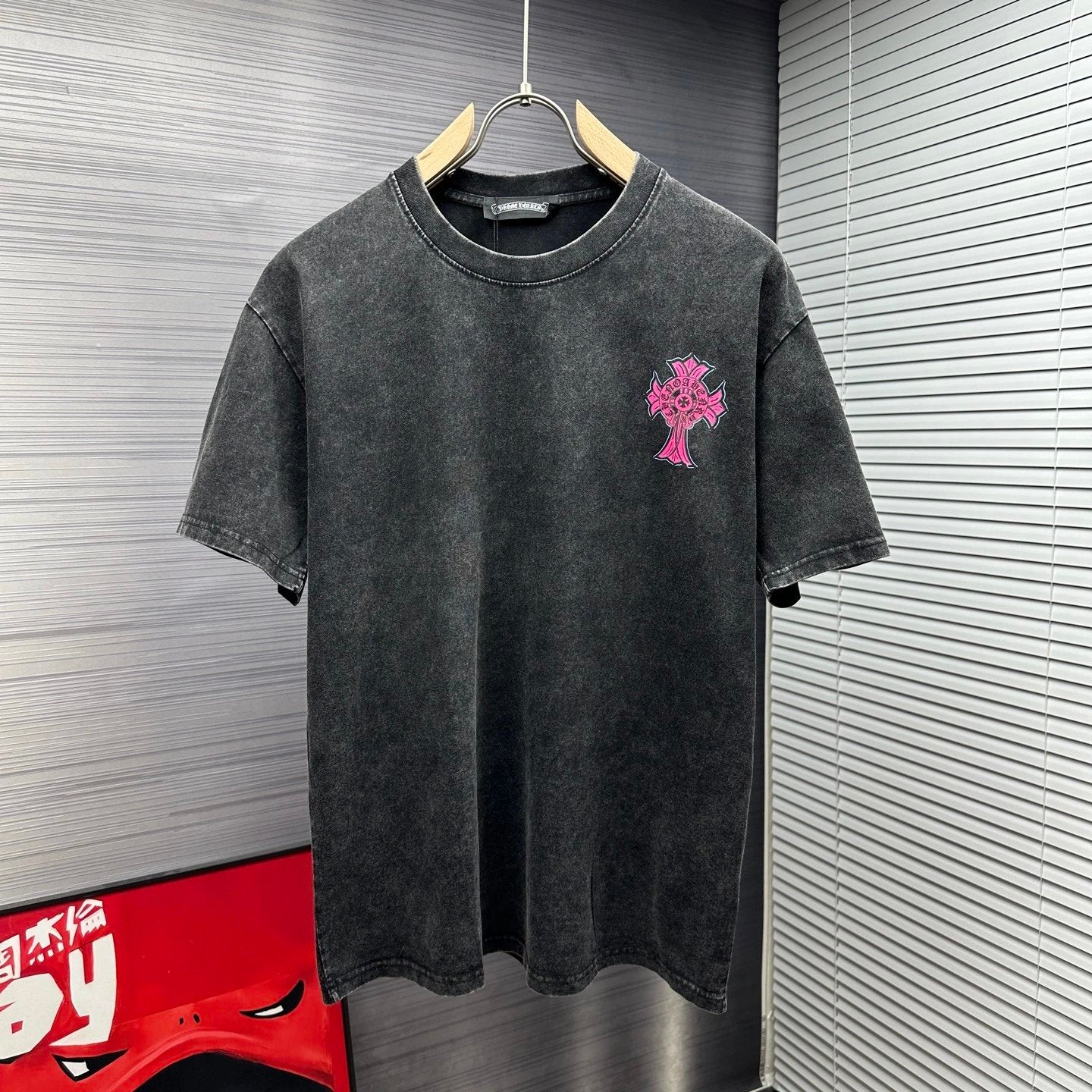Chrome Hearts T-shirt Backside Print logo round Neck Short Sleeve25ss New pure cotton T Unisex T-Shirt OS Drop Shoulder Loose Fit Base Shirt Top T-Shirt Short Sleeve
