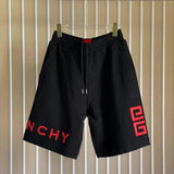 Givenchy Shorts Top Version Counter Same Style Summer Straight Shorts Casual Cotton Five-Point Sports Pants for Men