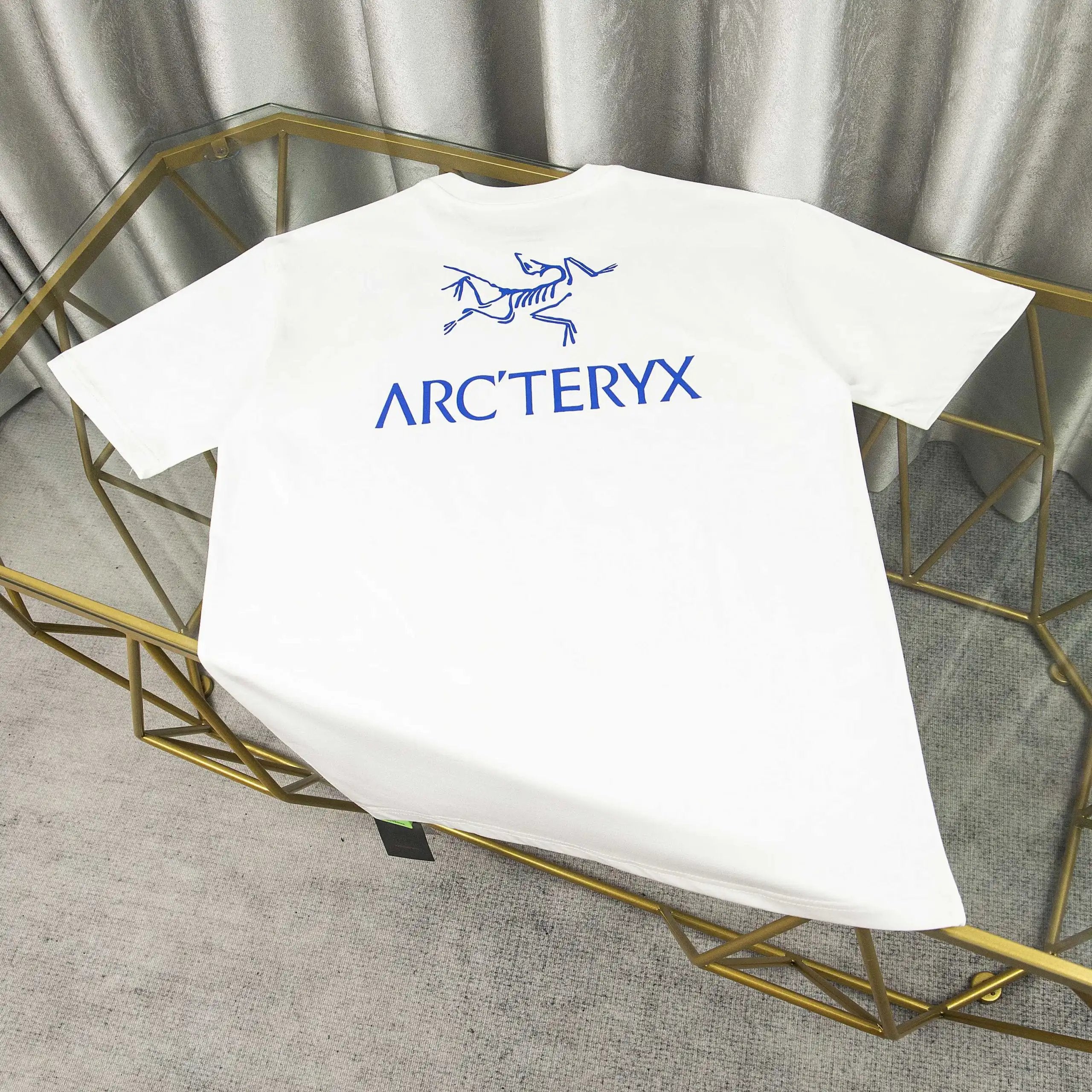 Arc'teryx T-shirt Back Bird Skeleton Letter Print logo round Neck Short Sleeve25ss New Pure Cotton Unisex Style T Casual T-Shirt Base Layer Shirt OS Loose Fit Half Sleeve Top Plus Size