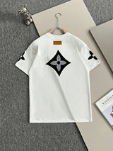 Louis Vuitton LV T-shirt Front and back letter pattern pearl embossing logo round Neck Short Sleeve25ss New pure cotton T Unisex T-Shirt OS Loose Fit Base Shirt Top Half Sleeve T-Shirt