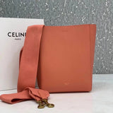 Celine women's bag Top version 【】SangleBucket Small Size Bucket Classic Lychee Grain Surface Cow Leather Wide Shoulder Strap Bucket Bag Shopping Bag Shoulder Women's Corssbody Bag