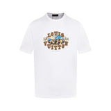 Louis Vuitton LV T-shirt Colorful Sequin Embellished Chest with Rhinestones and Printed Design logo round Neck Short Sleeve25ss New Pure Cotton Unisex Style T T-shirt OS Loose Fit Base Shirt Half Sleeve T-Shirt Top Half Sleeve
