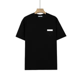 PRADA T-shirt Front Triangle Patch Embroidery logo round Neck Short Sleeve25ss New Pure Cotton Unisex Style T T-shirt OS Loose Fit Base Shirt Top Half Sleeve T-Shirt