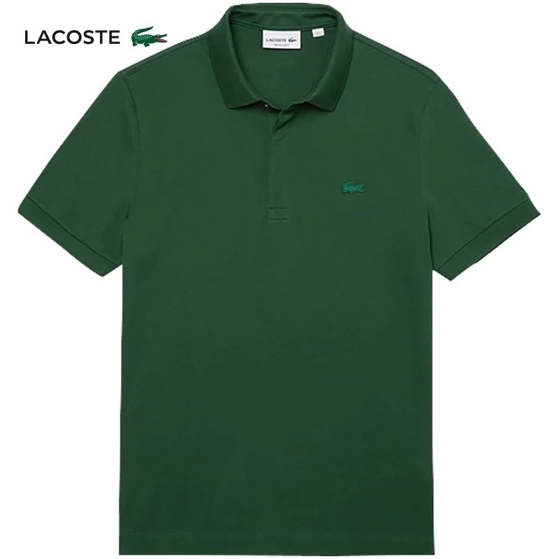Lacoste T-shirtTop Version Men's Business Commute Classic Solid Color Casual Lapel Short Sleeve POLO Shirt