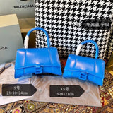 Balenciaga Bag Top version 【Level Surrogate Shopping】Hourglass Bag ahourglass Hourglass Bag Crocodile Leather Litchi Grain Cowhide XS No. S Women's Crossbody Bag