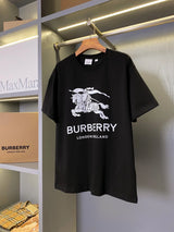 Burberry T-shirt Classic Knight Print on the Chest logo round Neck Short Sleeve25ss New pure cotton T Unisex T-Shirt OS Loose Fit Base Shirt Top Half Sleeve T-Shirt
