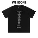 We11done T-shirt Top Spring and Summer New Large Letter Bullet Screen LOGO Simple Short Sleeve T T-shirt Loose Fashion Brand