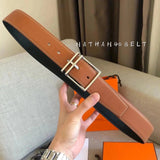 Hermes Belt Top version Belt Male4.0cm Import togo Belt Stainless Steel Hardware Belt Pin Buckle Men's Belt H Belt Loop Business Casual All-Match H Buckle Belt
