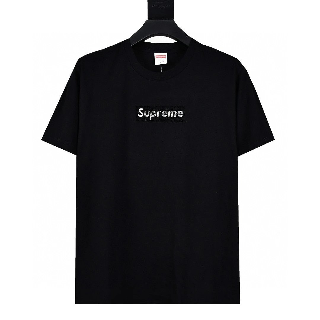 Supreme T-shirt Top Version Cashew Short Sleeve T T-shirt Men's Summer Trendy Women's New Loose Half-Sleeve Top Cotton Official Website Flagship