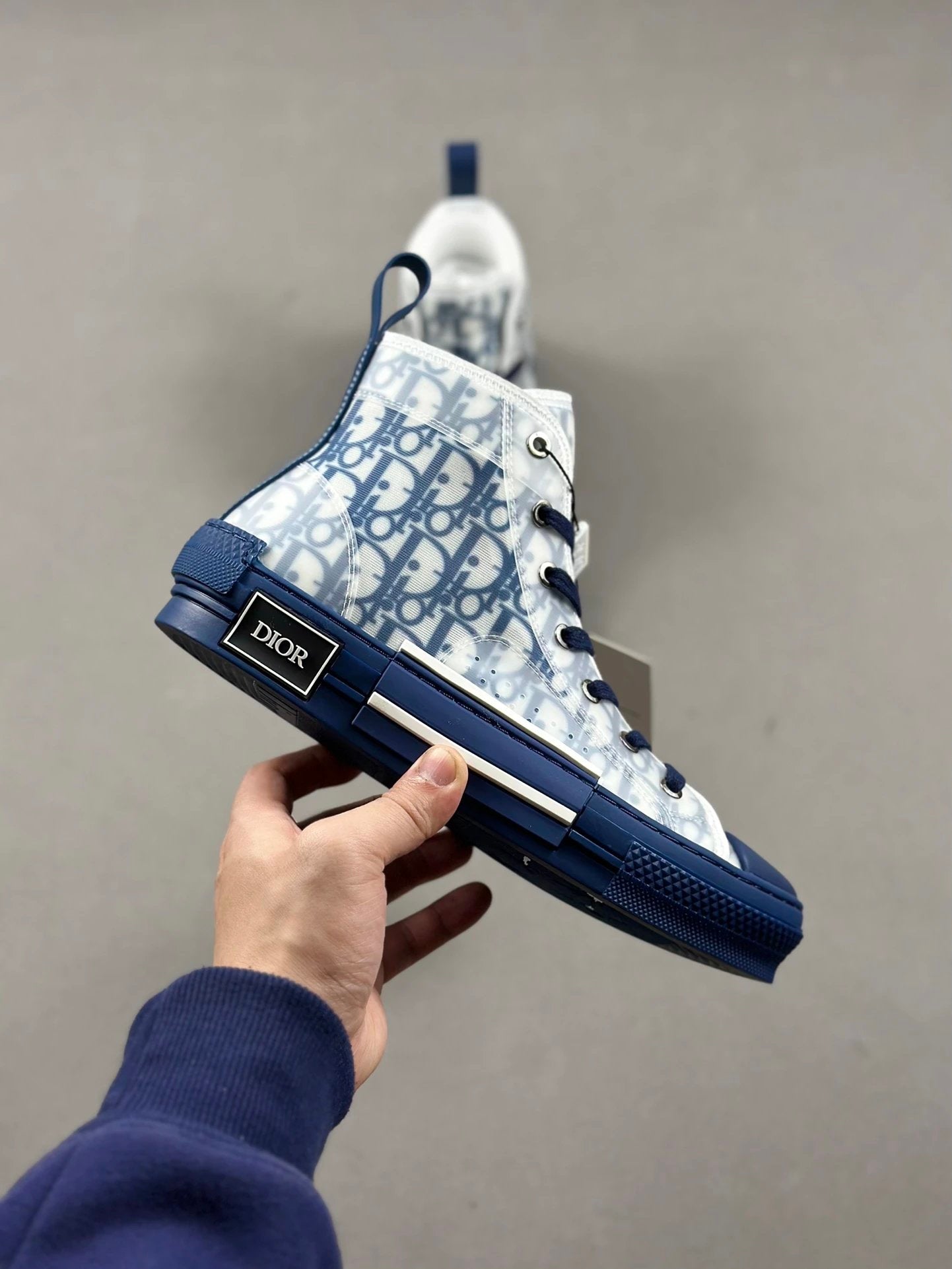 Dior Shoes 2024New Men's High-Top Sports Casual Shoes Classic All-Match Letters Women's Shoes Lace-up Board Shoes