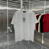 Balenciaga T-shirt Lamborghini Collaboration Chest Print logo round Neck Short Sleeve25ss New Pure Cotton Unisex Style T T-shirt OS Loose Fit Base Shirt Top Half Sleeve T-Shirt