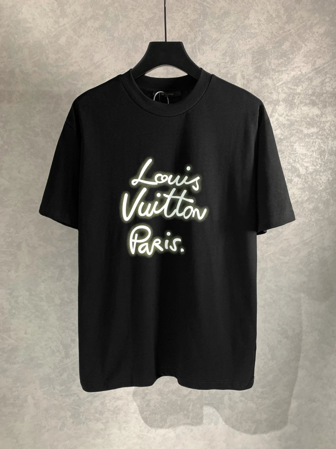 Louis Vuitton LV T-shirt Front and Back Creative English Letter Print logo round Neck Short Sleeve25ss New pure cotton T Unisex T-Shirt OS Loose Fit Base Shirt Top Half Sleeve T-Shirt