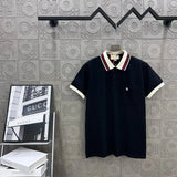 Gucci T-shirt Double-breasted G Embroidery logoPOLO Shirt Lapel Short Sleeve25ss New Unisex Summer Short Sleeve OS Loose T Business Half Sleeve Shirt Plus Size T-Shirt