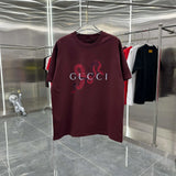 Gucci T-shirt Year of the Snake Limited Edition Chest Print logo round Neck Short Sleeve25ss New Pure Cotton Unisex Style T T-shirt OS Loose Fit Base Shirt Half Sleeve T-Shirt Top Half Sleeve