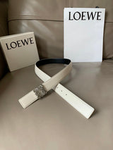 LOEWE Belt Top version Belt Genuine Cattlehide Leather Surface Original Single Original Single Double-Sided First Layer Original Cowhide3.2Women's Belt Man's Belt Men's Belt Business Casual Pants Belt Women's Business Casual Belt Belt Women's High-End Bel