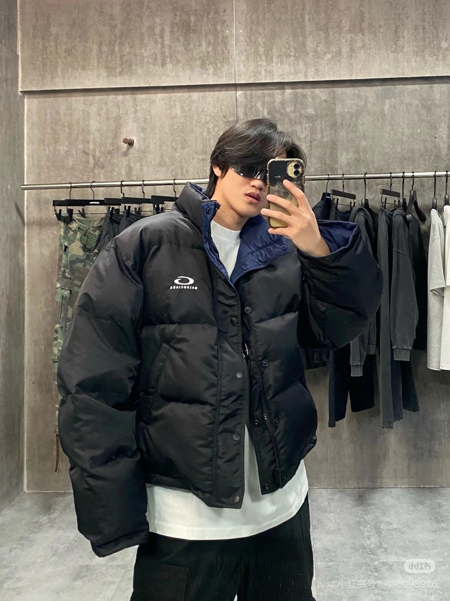Balenciaga Down Jacket New Series Reversible Cotton Jacket Coat Unisex Winter Warm Sports Casual Loose Versatile