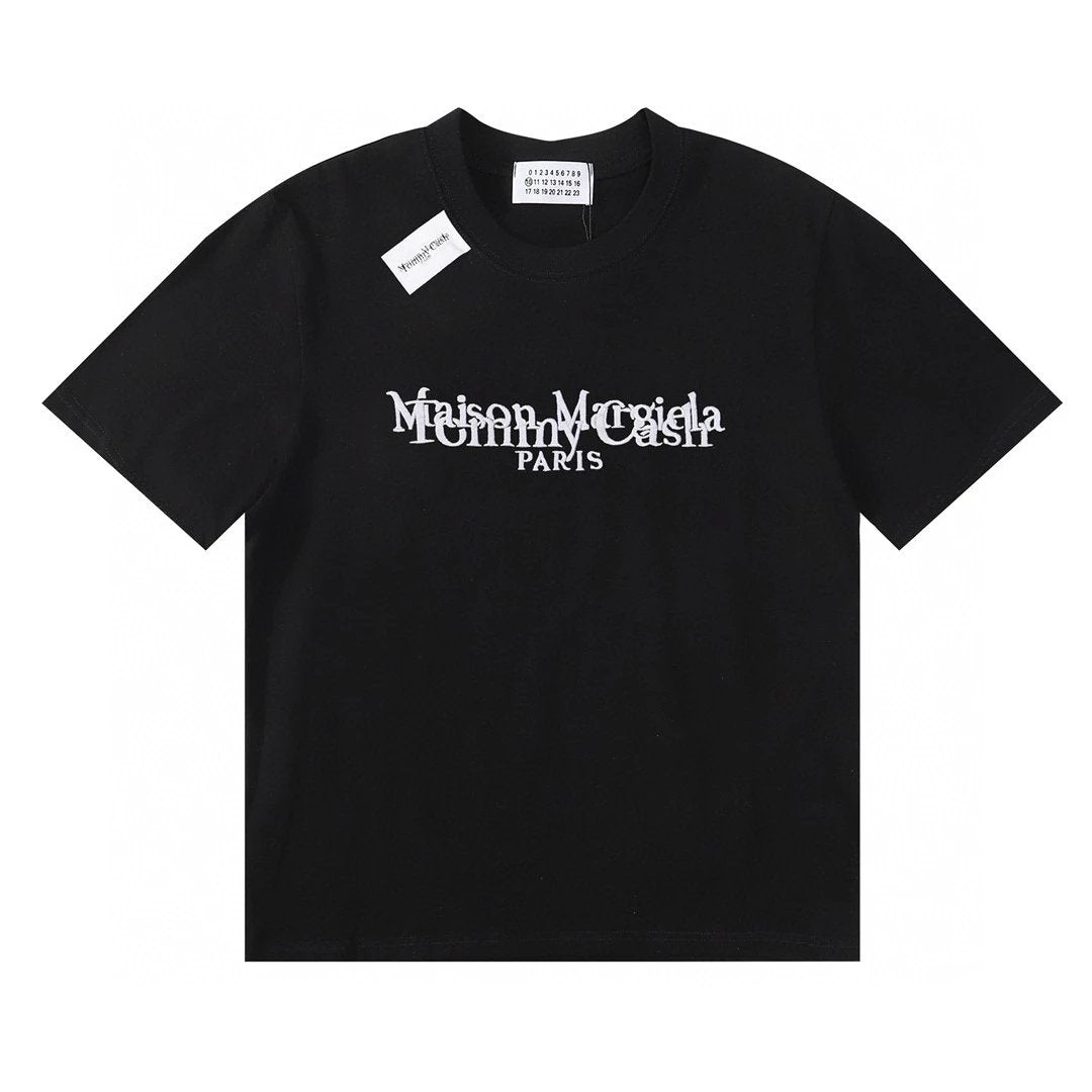 Maison Margiela T-shirt Top Version Joint Name Embroidered Letter Short Sleeve Men T Women's T-shirt