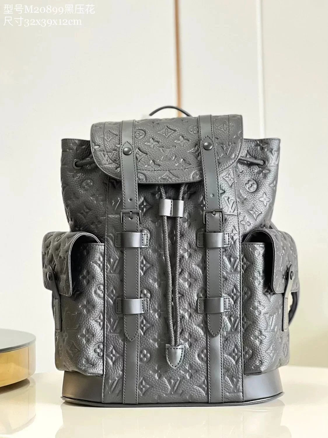 Louis Vuitton LV Backpack Top version 【Original Leather High Quality】M45419Black Cowhide Embossed CHRISTOPHER Backpack Travel Bag Handbag Men's Bag Backpack Schoolbag Hiking Backpack N41379Black Plaid M43735Presbyopic M20899