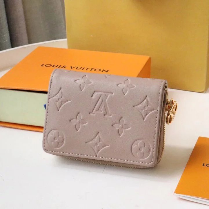 Louis Vuitton LV Wallets/Clutches Top version Original New Women's Coin Purse Series Wallet Short Wallet