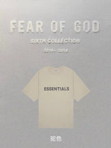 ESSENTIALS T-shirt Top Checked Double Line New Letter Ordinary Short Sleeve Top High Street Loose T T-shirt