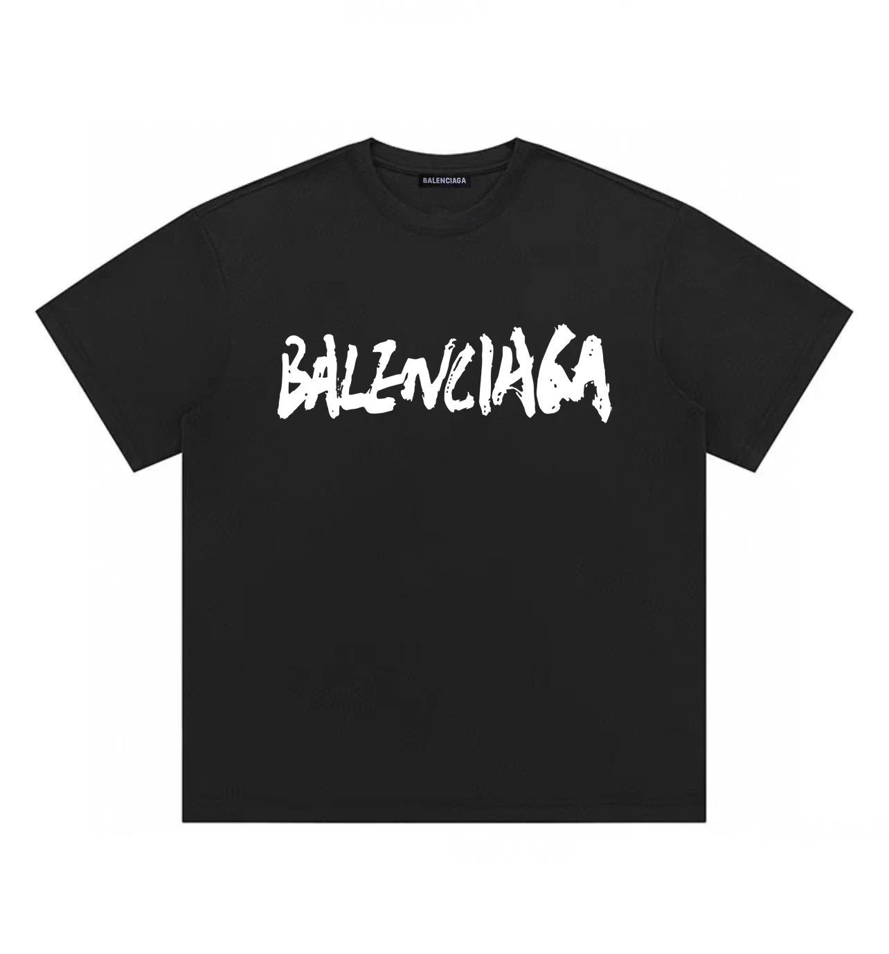 Balenciaga T-shirt Chest Calligraphy and Painting Print logo round Neck Short Sleeve25ss New Pure Cotton Unisex Style T T-shirt OS Loose Fit Base Shirt Top Half Sleeve T-Shirt