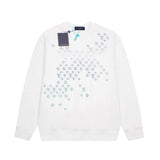 Louis Vuitton LV Hoodie Full Embroidery Old Flower Gradient Embroidery Crewneck Sweatshirt Jacket OS Pullover Style B Parent Sleeve Unisex Loose Base Shirt Top Sports Casual