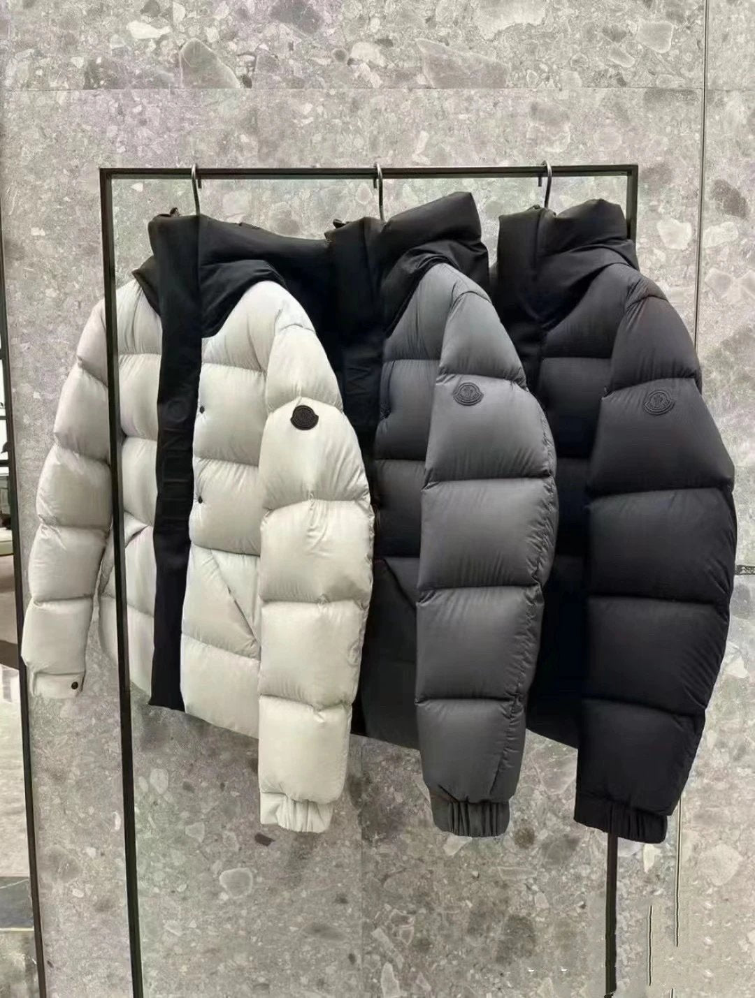 Moncler Down Jackets Meng Black Warrior down Cotton Jacket Coat Men and Women Loose Cotton Coat Winter New Thickened Warm Waterproof Cotton-Padded Jacket Fashion