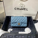 Chanel Women's Bag Top version 【Surrogate Shopping Version Genuine Goods Leather】l Classic CF Large Package mini20cm1116CF Fang Fat Flap Bag Original Sheepskin Women's Bag Chain Bag Crossbody Bag Caviar Cowhide CF20cm