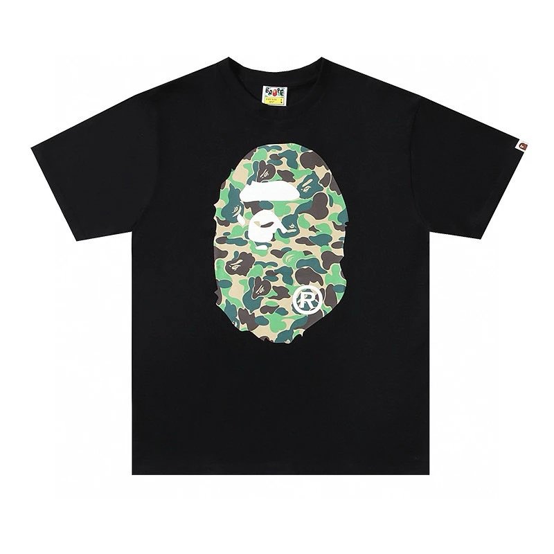 Bape T-shirt Top Version Camouflage Printed Men's and Women's Same Casual Short Sleeve T T-shirt