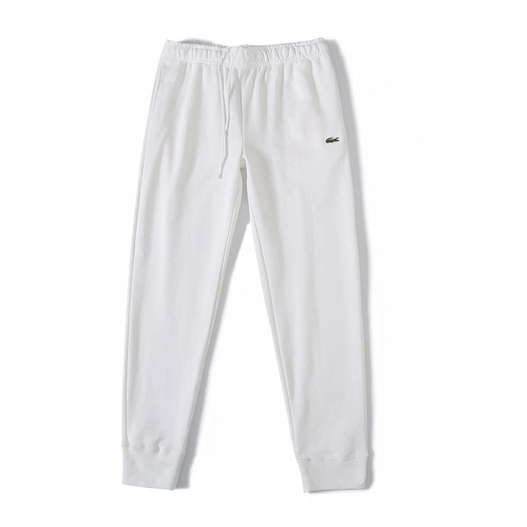 Lacoste Sweatpants Top Version New Basic Solid Color Small Icon Logo Terry Couple Ankle-Tied Casual Trousers Sweatpants