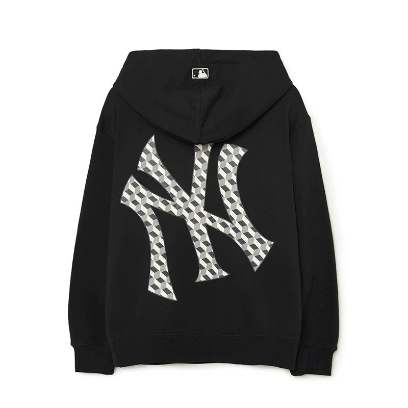 MLB Hoodie Top Version Men and Women Couple Geometric Presbyopic Hooded Long Sleeve Sweater Fashion Loose Sports Autumn