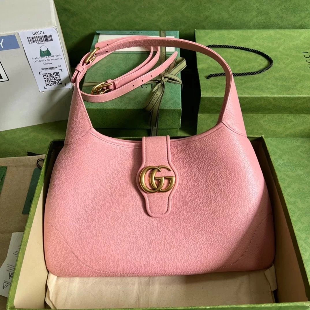 Gucci Women's Bag Top version 【Genuine Goods Original Leather】2022New Cosmogonie Series Underarm Bag New Aphrodite Underarm Bag Xiaohongshu Recommended New Underarm Bag Hobo Bag Shoulder Messenger Bag Portable Women's Bag Genuine Leather Bag726274