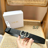 Dior Belt Top version Original Order Original Order Women's Belt Width3.0/2.0cm Genuine Goods Quality Counter Full Set Packaging Original Leather Material Classic Presbyopic Full Printed Canvas Full Vertical Surface Calfskin Lychee Pattern Bottom Letter B