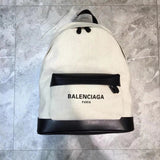 Balenciaga Bag Top version 【Treasure of Town Store】Canvas Backpack Large and Small Sizes Black and White Men's and Women's Same Couple's Backpack Schoolbag