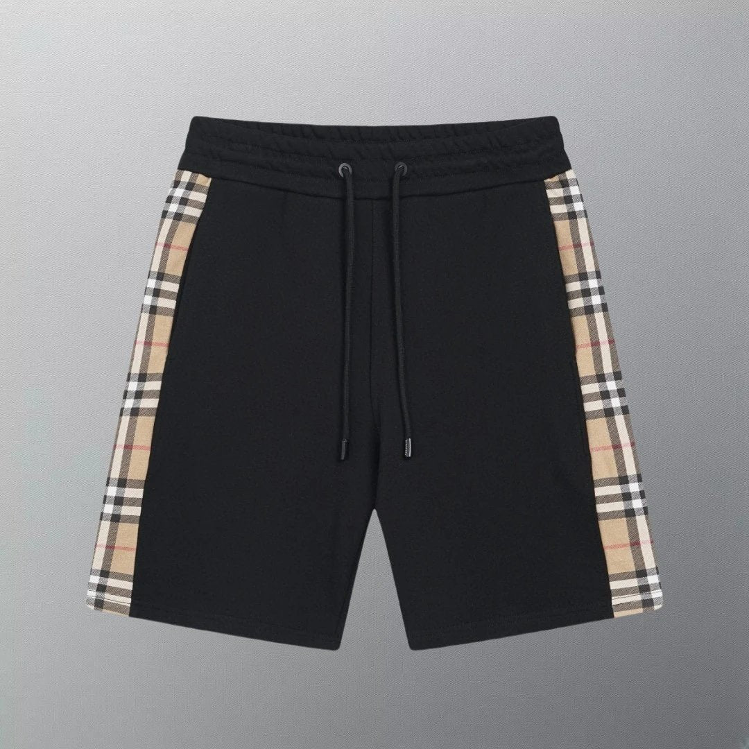 Burberry Shorts Two-sided Plaid Webbing logo Five-point Shorts25ss New Drawstring Casual Summer Pants American Style5Two-in-One Casual Sweatpants for Men and Women, Pure Cotton Joggers