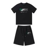 Trapstar T-shirt Summer Gradient Letters White and Blue Towel Embroidery Short Sleeve T T-shirt Shorts Men's Couple Casual Suit-CY