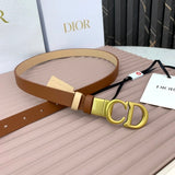 Dior Belt Top version Original Order Belt Genuine Cattlehide Leather Surface Belt Women's Belt Double-Sided Head Layer Cowhide Universal Business Women's Belt Women's Business Casual Belt Belt Women's High-End Belt2.0cm