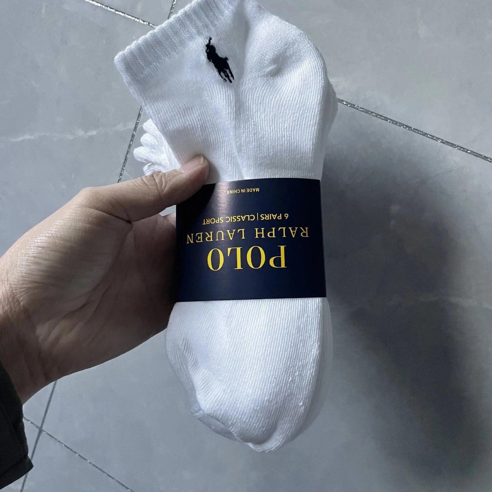 Ralph Lauren Sock Embroidered Socks Towel Bottom Classic Long Tube Casual Socks