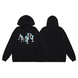 Amiri Hoodie 2024Autumn and Winter New Cartoon Letter Print Pattern Hooded Sweater for Men and Women